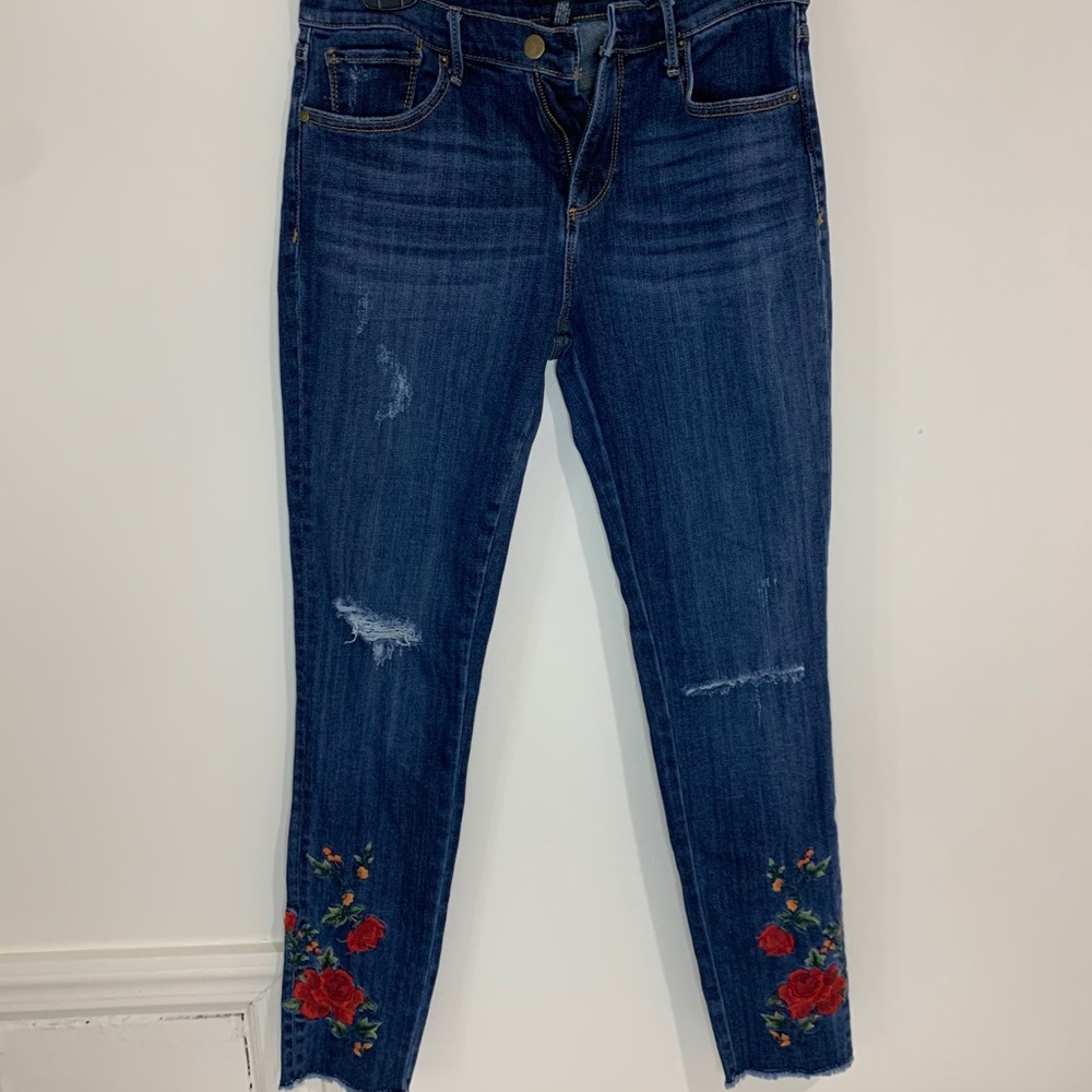 Aqua Jeans with roses